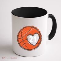 #21 Number 21 Basketball Graphic Saying Ball Bball Cute Gift Coffee Mug thumb 1