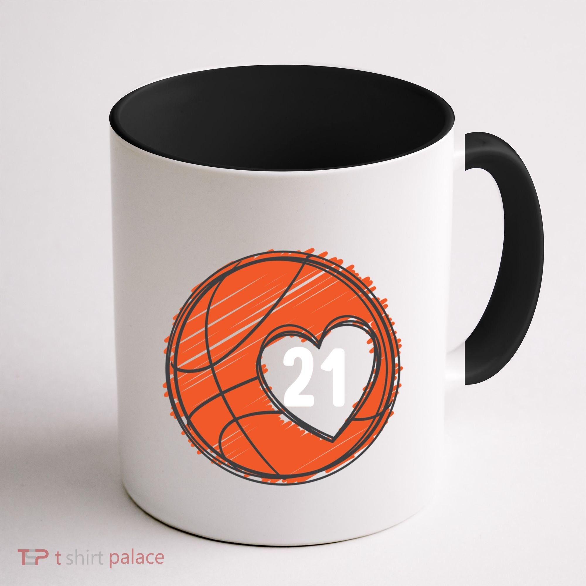 #21 Number 21 Basketball Graphic Saying Ball Bball Cute Gift Coffee Mug