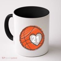 #21 Number 21 Basketball Graphic Saying Ball Bball Cute Gift Coffee Mug thumb 0