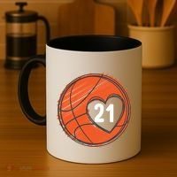 #21 Number 21 Basketball Graphic Saying Ball Bball Cute Gift Coffee Mug thumb 4