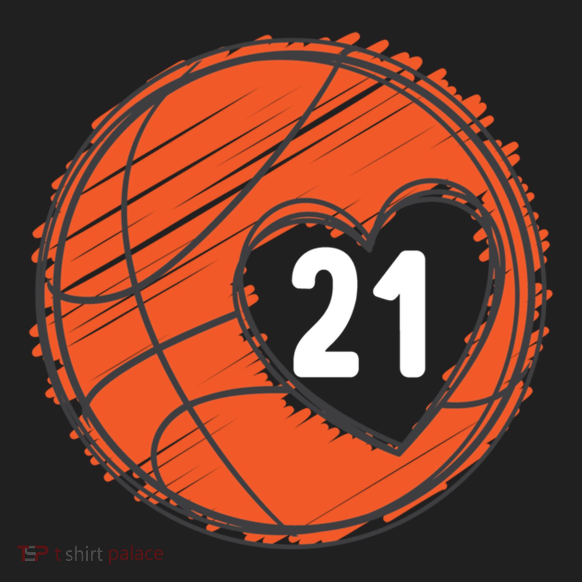 #21 Number 21 Basketball Graphic Saying Ball Bball Cute Gift Golf Towel
