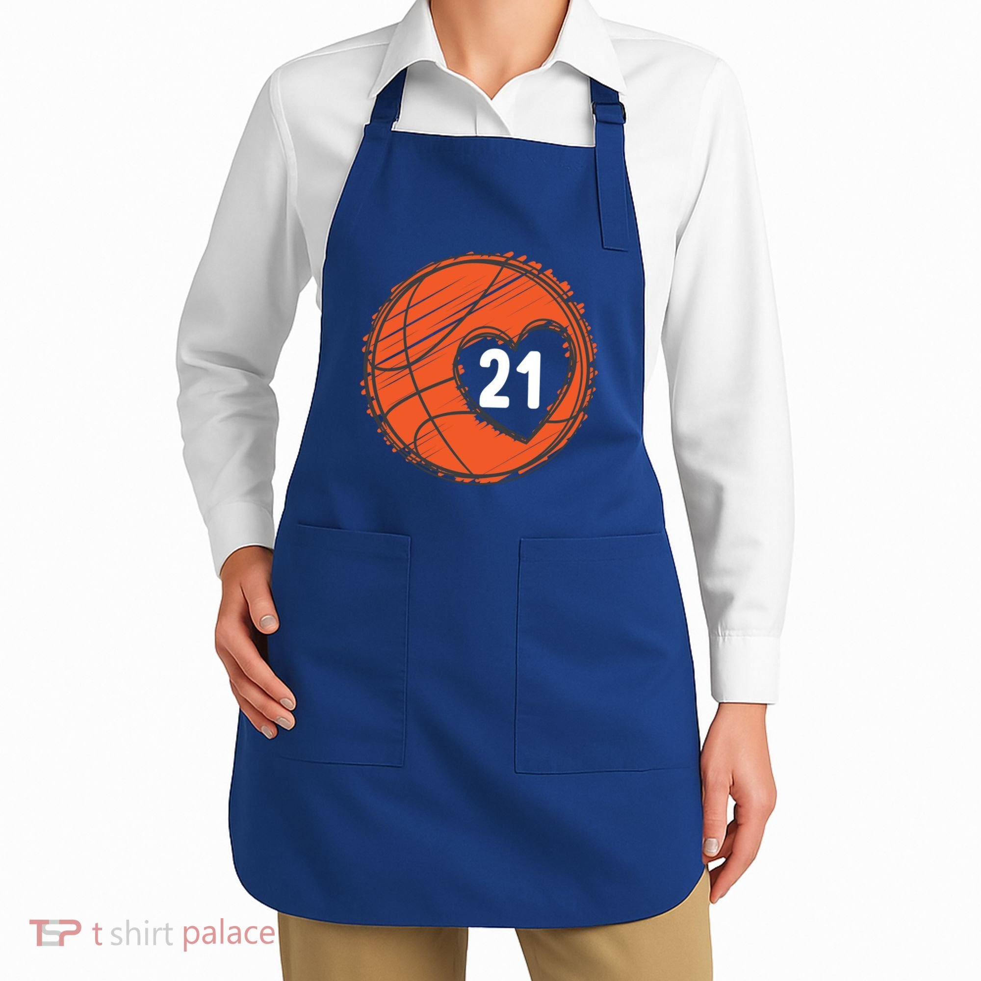 #21 Number 21 Basketball Graphic Saying Ball Bball Cute Gift Apron