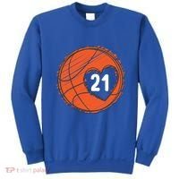 #21 Number 21 Basketball Graphic Saying Ball Bball Cute Gift Sweatshirt thumb 0