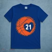 #21 Number 21 Basketball Graphic Saying Ball Bball Cute Gift T-Shirt thumb 5
