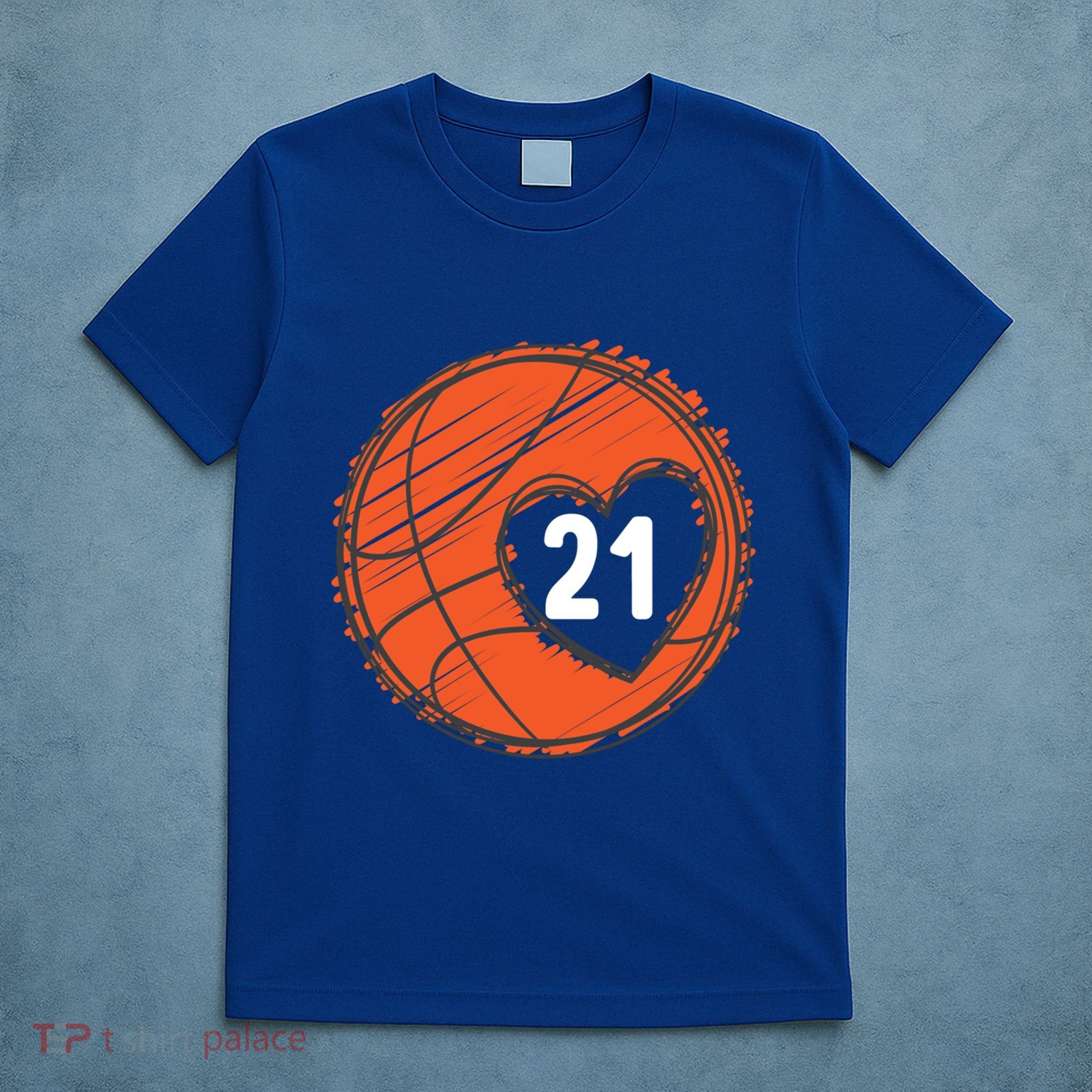 #21 Number 21 Basketball Graphic Saying Ball Bball Cute Gift T-Shirt