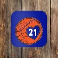 #21 Number 21 Basketball Graphic Saying Ball Bball Cute Gift Coaster thumb 0