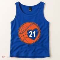 #21 Number 21 Basketball Graphic Saying Ball Bball Cute Gift Tank Top thumb 2