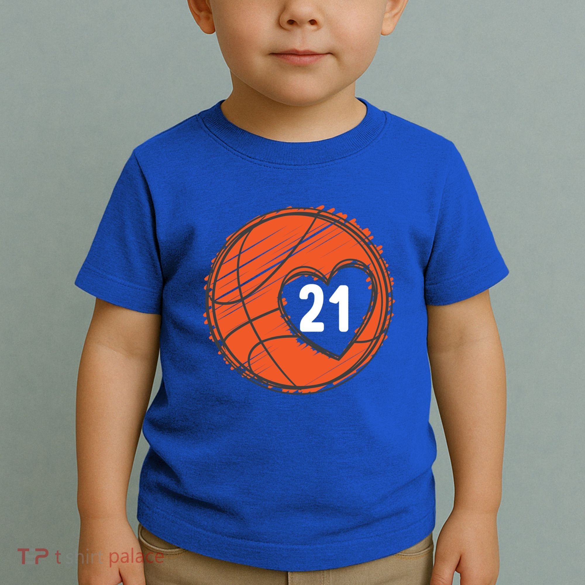 #21 Number 21 Basketball Graphic Saying Ball Bball Cute Gift Toddler T-Shirt
