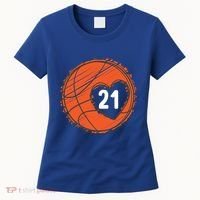 #21 Number 21 Basketball Graphic Saying Ball Bball Cute Gift Women's T-Shirt thumb 0