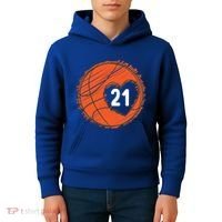 #21 Number 21 Basketball Graphic Saying Ball Bball Cute Gift Kids Hoodie thumb 4
