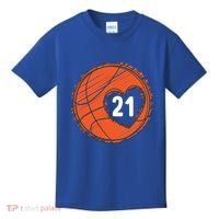 #21 Number 21 Basketball Graphic Saying Ball Bball Cute Gift Kids T-Shirt thumb 0