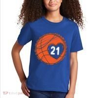 #21 Number 21 Basketball Graphic Saying Ball Bball Cute Gift Kids T-Shirt thumb 2