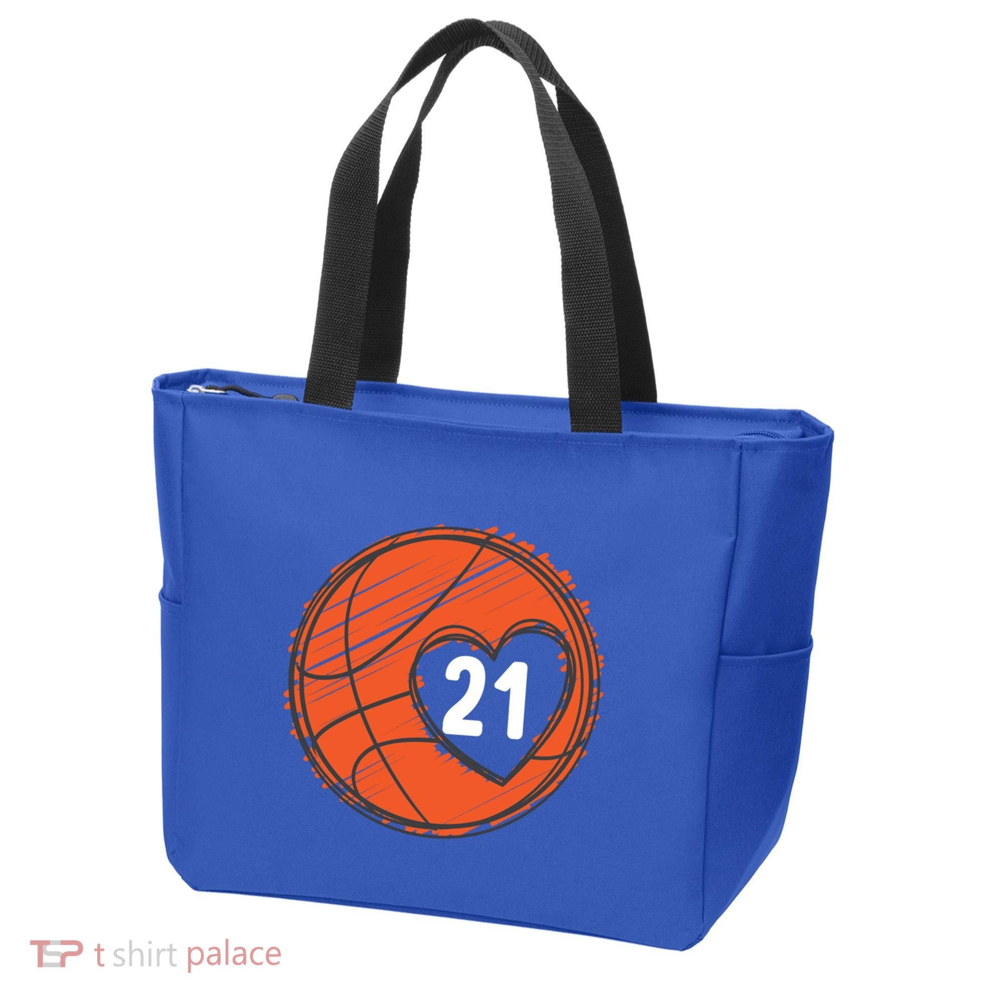#21 Number 21 Basketball Graphic Saying Ball Bball Cute Gift Tote Bag