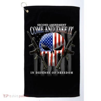 2nd Amendment Come And Take It In Defense Of Freedom Golf Towel