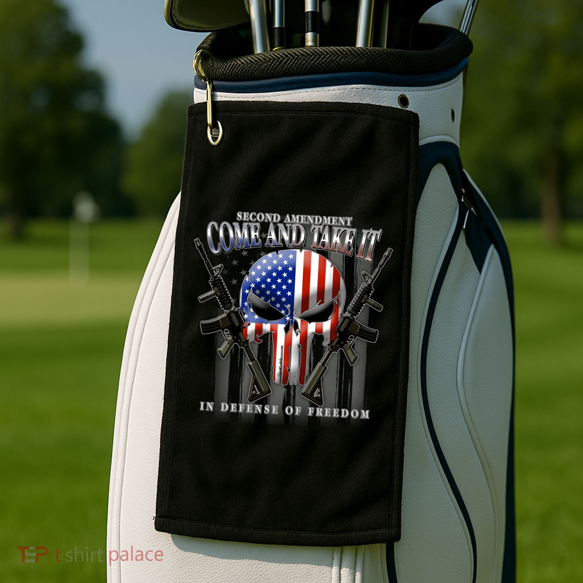 2nd Amendment Come And Take It In Defense Of Freedom Golf Towel