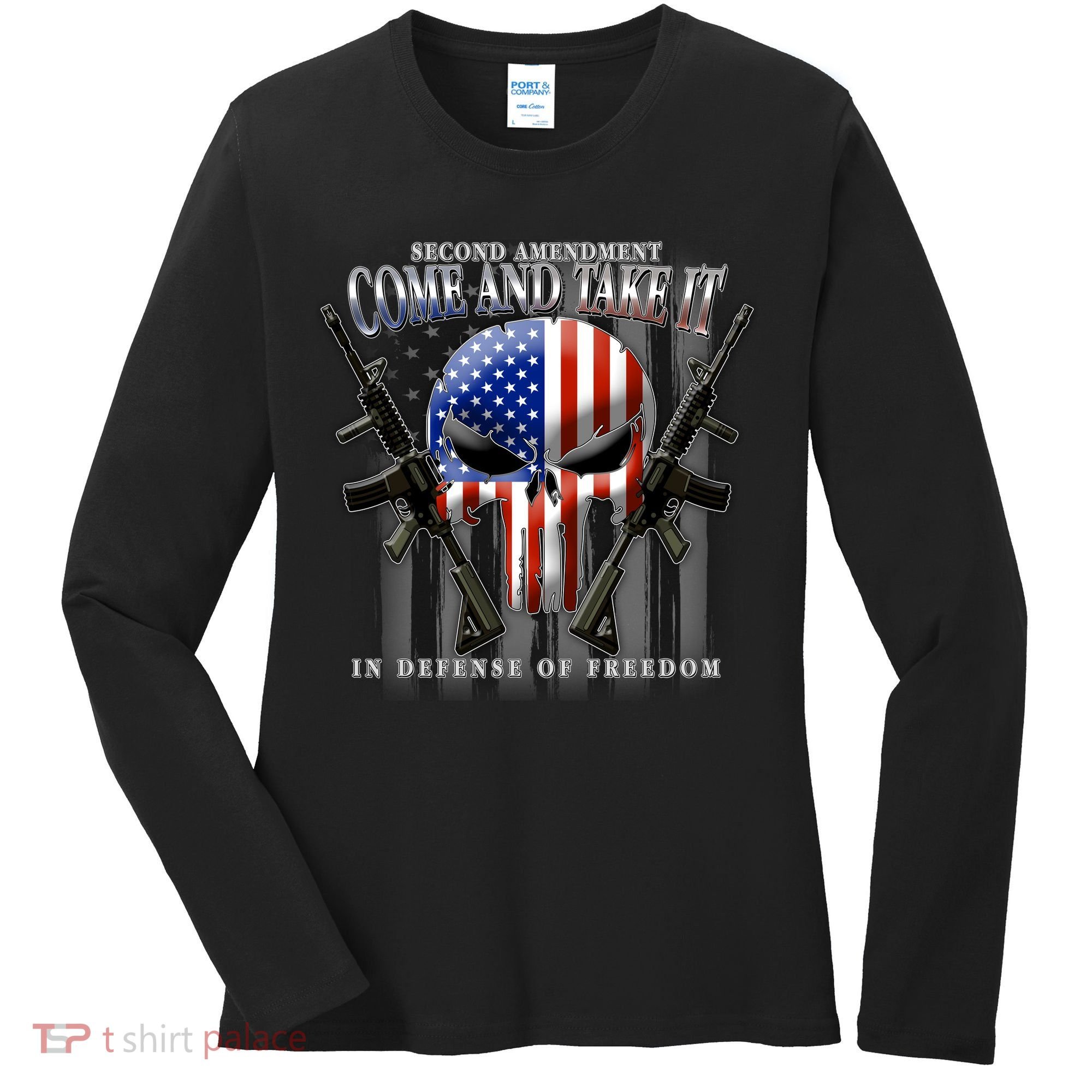 2nd Amendment Come And Take It In Defense Of Freedom Women's Long Sleeve Shirt