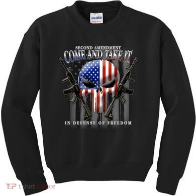2nd Amendment Come And Take It In Defense Of Freedom Kids Sweatshirt