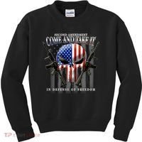 2nd Amendment Come And Take It In Defense Of Freedom Kids Sweatshirt thumb 0