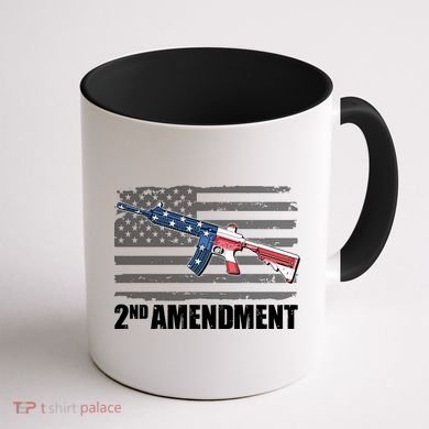 2nd Amendment Distressed American Flag Coffee Mug back