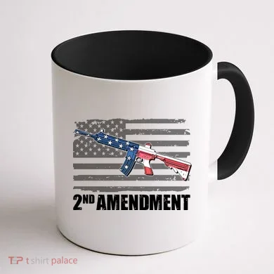 2nd Amendment Distressed American Flag Coffee Mug back