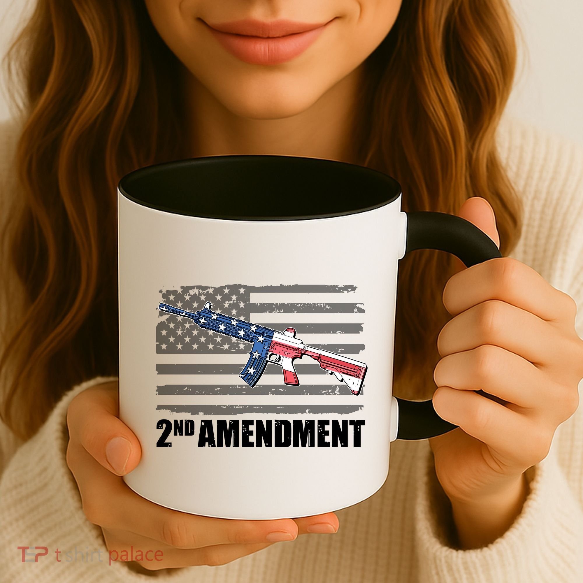 2nd Amendment Distressed American Flag Coffee Mug