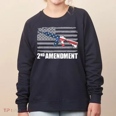 2nd Amendment Distressed American Flag Women's Sweatshirt