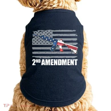 2nd Amendment Distressed American Flag Doggie Tank