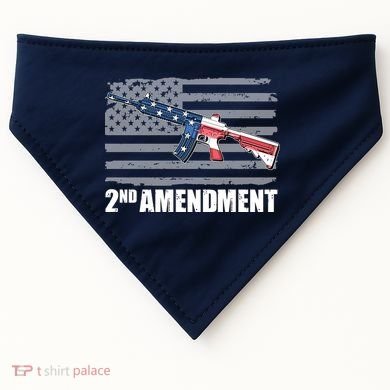 2nd Amendment Distressed American Flag USA-Made Doggie Bandana