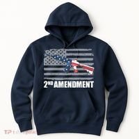 2nd Amendment Distressed American Flag Hoodie thumb 0
