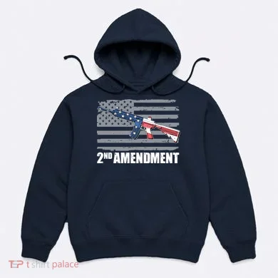 2nd Amendment Distressed American Flag Hoodie