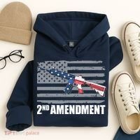 2nd Amendment Distressed American Flag Hoodie thumb 4