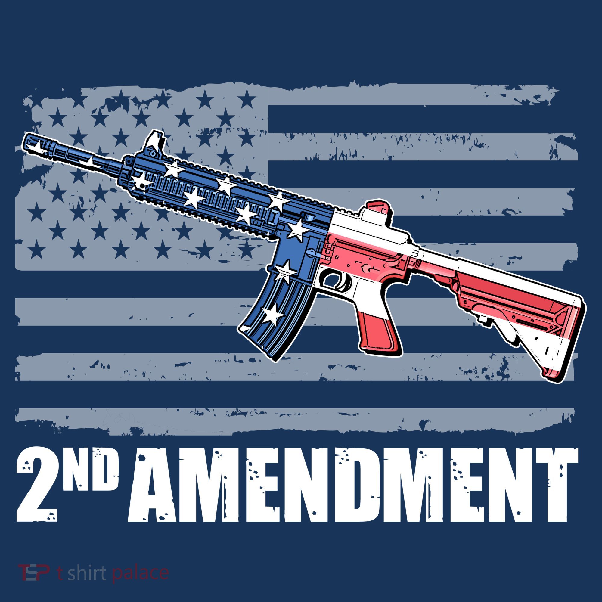 2nd Amendment Distressed American Flag Sweatshirt