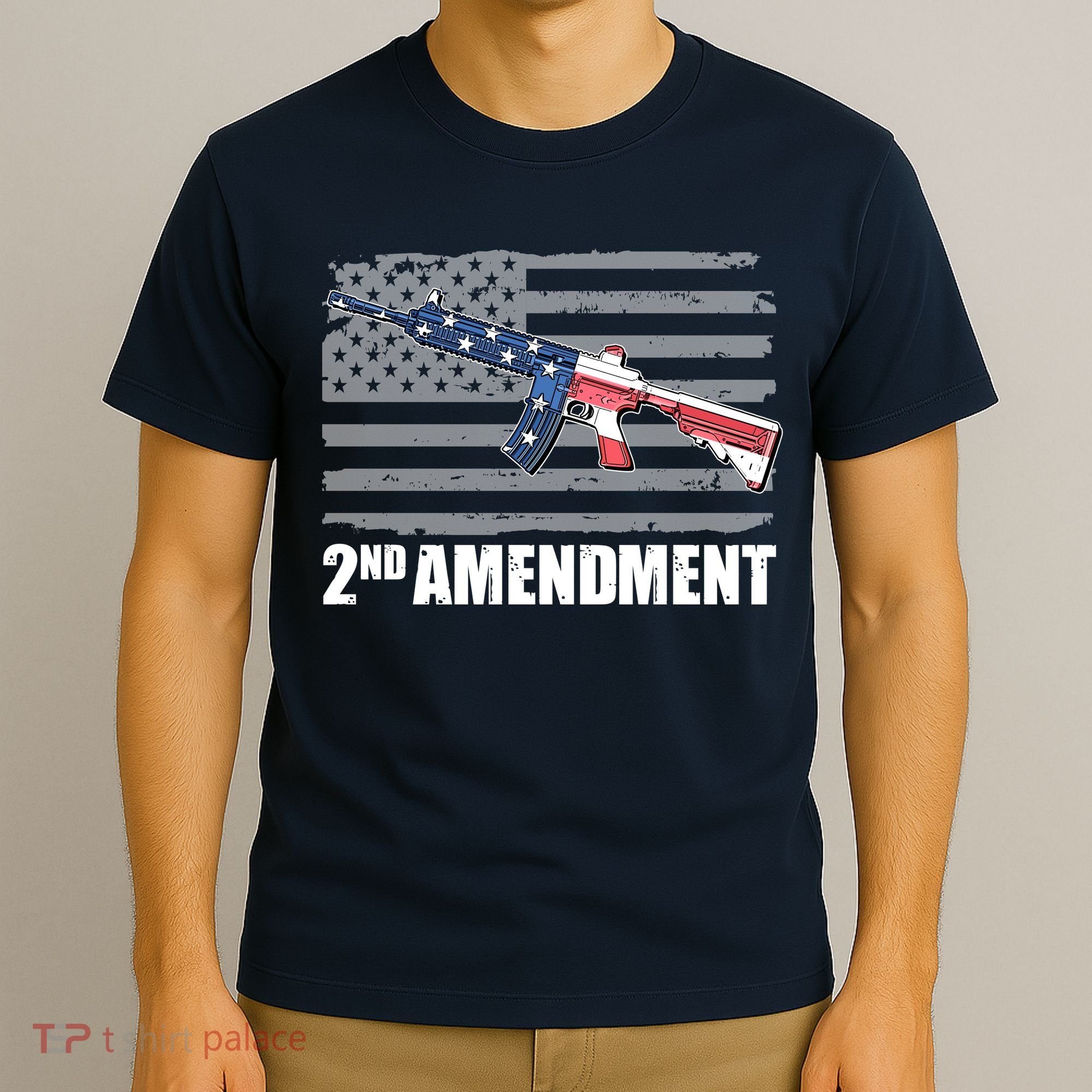 2nd Amendment Distressed American Flag T-Shirt