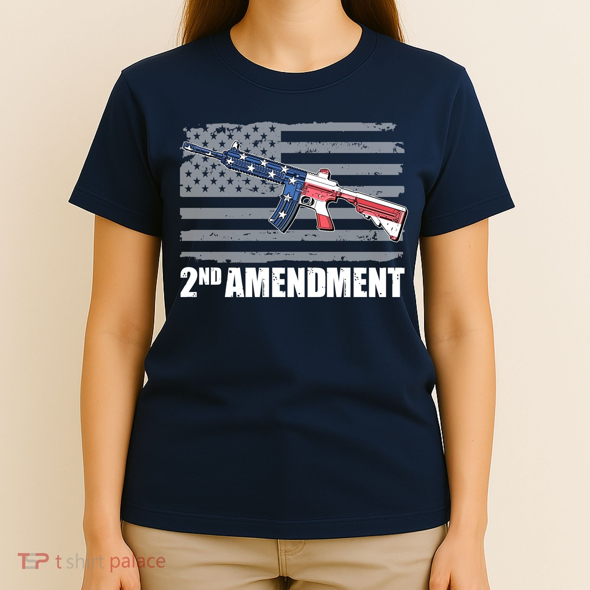 2nd Amendment Distressed American Flag T-Shirt