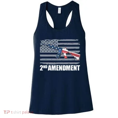 2nd Amendment Distressed American Flag Women's Tank Top