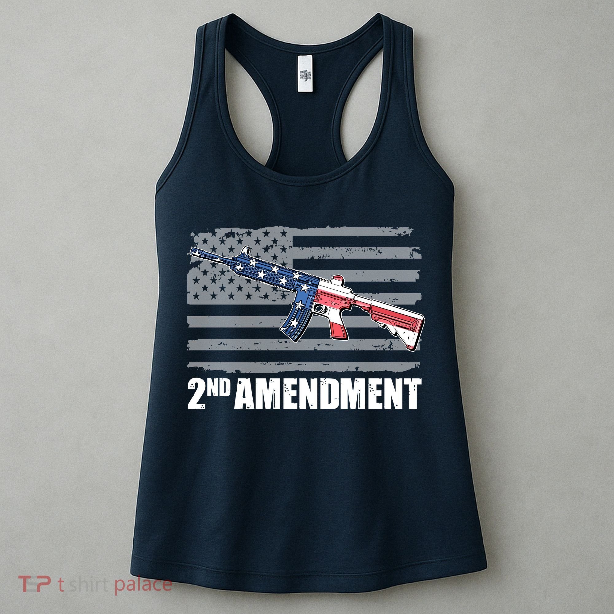 2nd Amendment Distressed American Flag Women's Tank Top