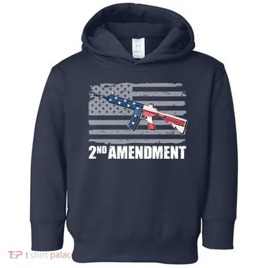 2nd Amendment Distressed American Flag Toddler Hoodie