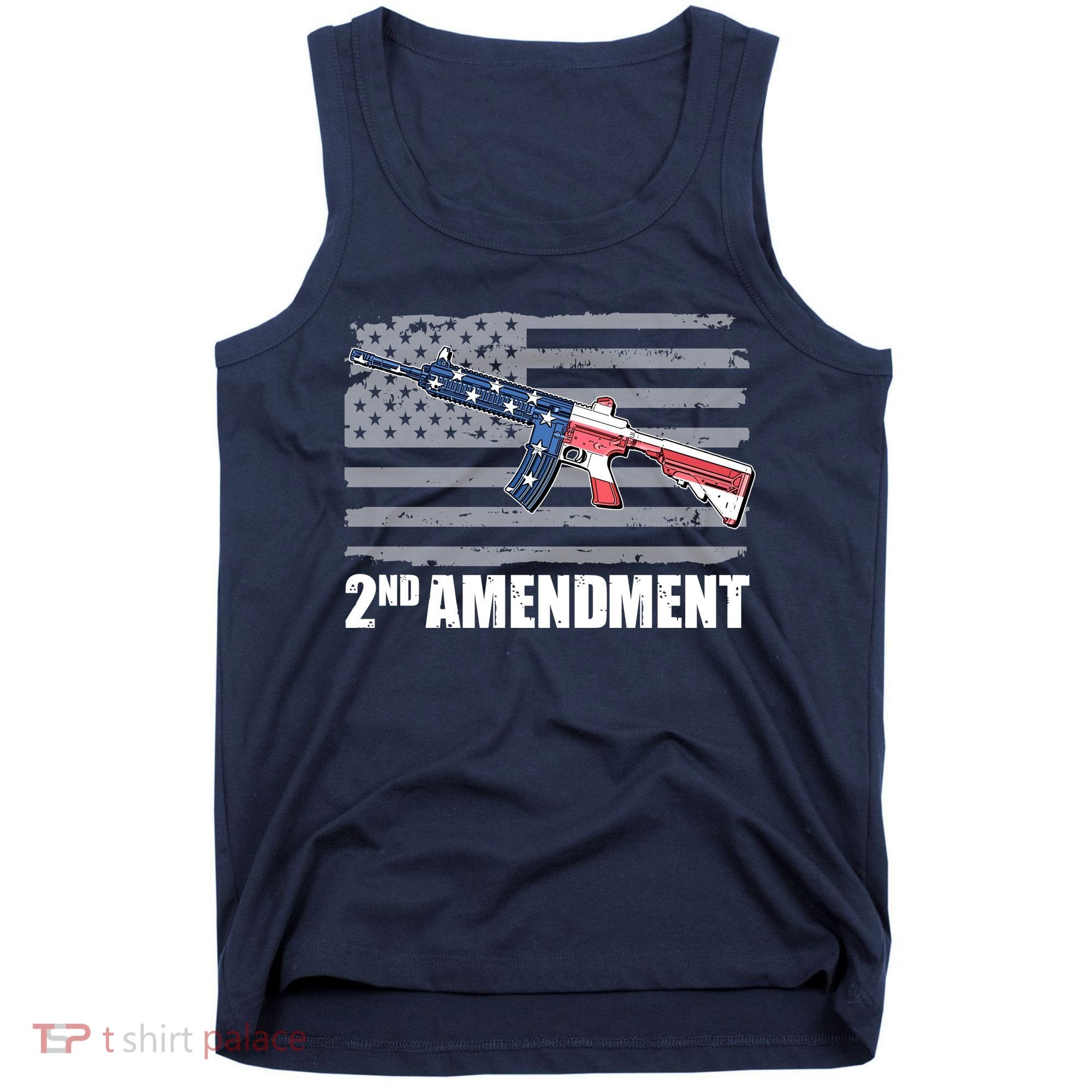 2nd Amendment Distressed American Flag Tank Top