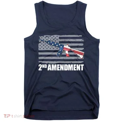 2nd Amendment Distressed American Flag Tank Top