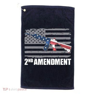 2nd Amendment Distressed American Flag Golf Towel