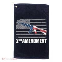2nd Amendment Distressed American Flag Golf Towel thumb 0