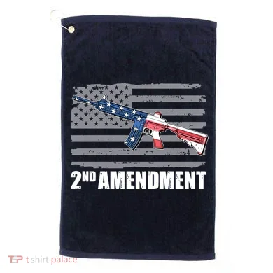 2nd Amendment Distressed American Flag Golf Towel