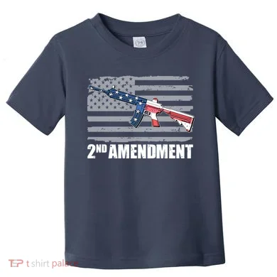 2nd Amendment Distressed American Flag Toddler T-Shirt