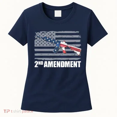2nd Amendment Distressed American Flag Women's T-Shirt