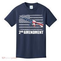 2nd Amendment Distressed American Flag Kids T-Shirt thumb 0