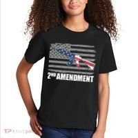2nd Amendment Distressed American Flag Kids T-Shirt thumb 2