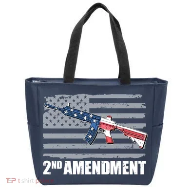 2nd Amendment Distressed American Flag Tote Bag
