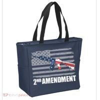 2nd Amendment Distressed American Flag Tote Bag thumb 2