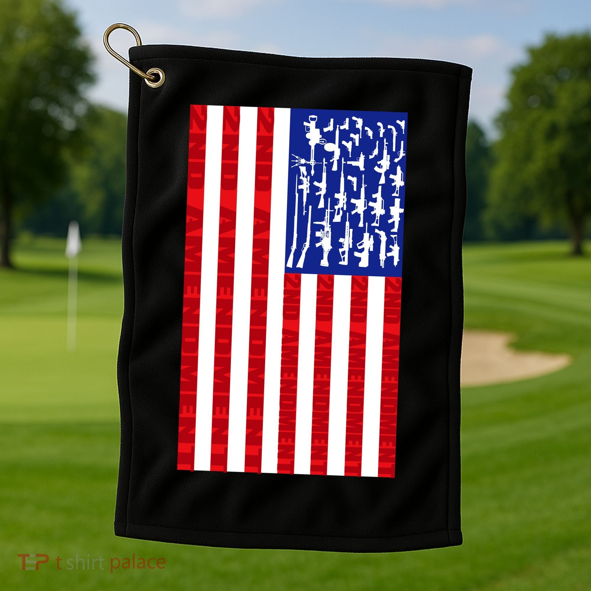 2nd Amendment Flag Golf Towel