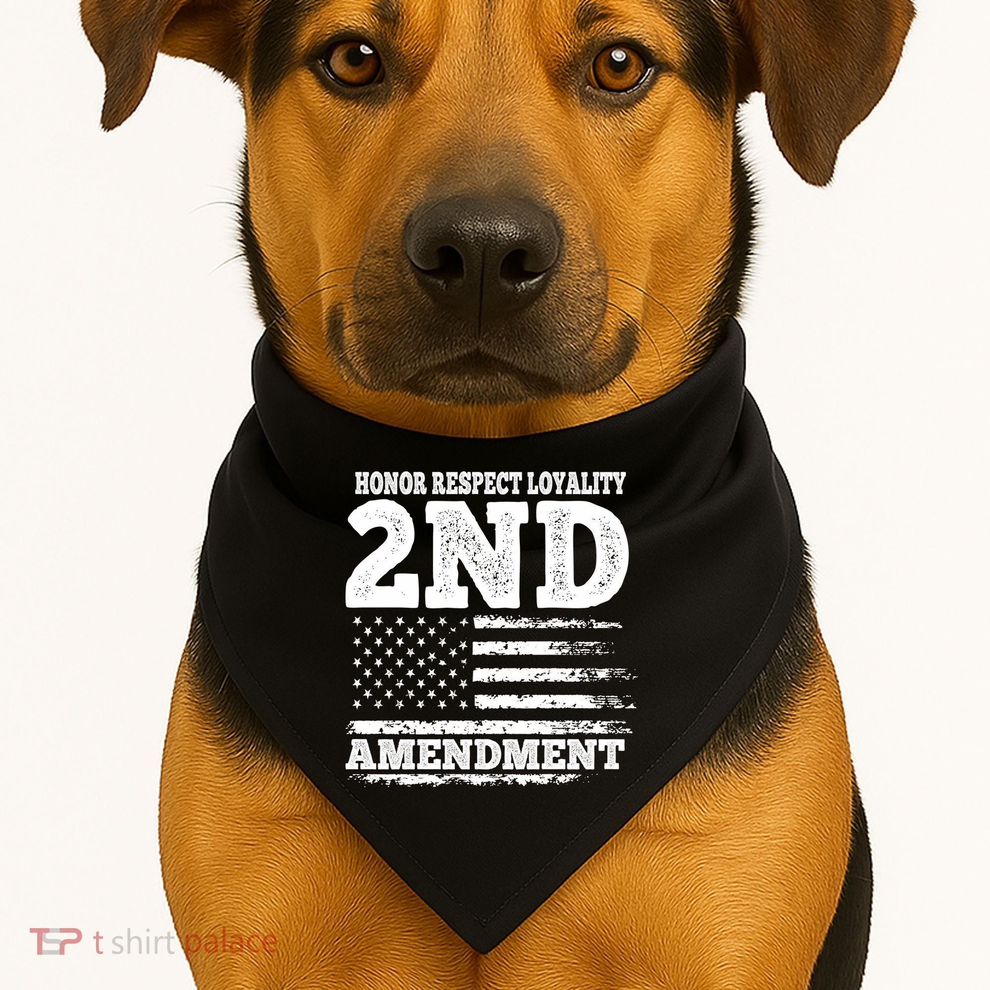 2nd Amendment Honor Respect USA-Made Doggie Bandana